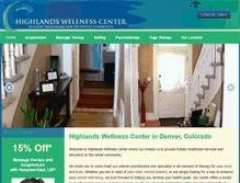 Tablet Screenshot of highlandswellnesscenter.com